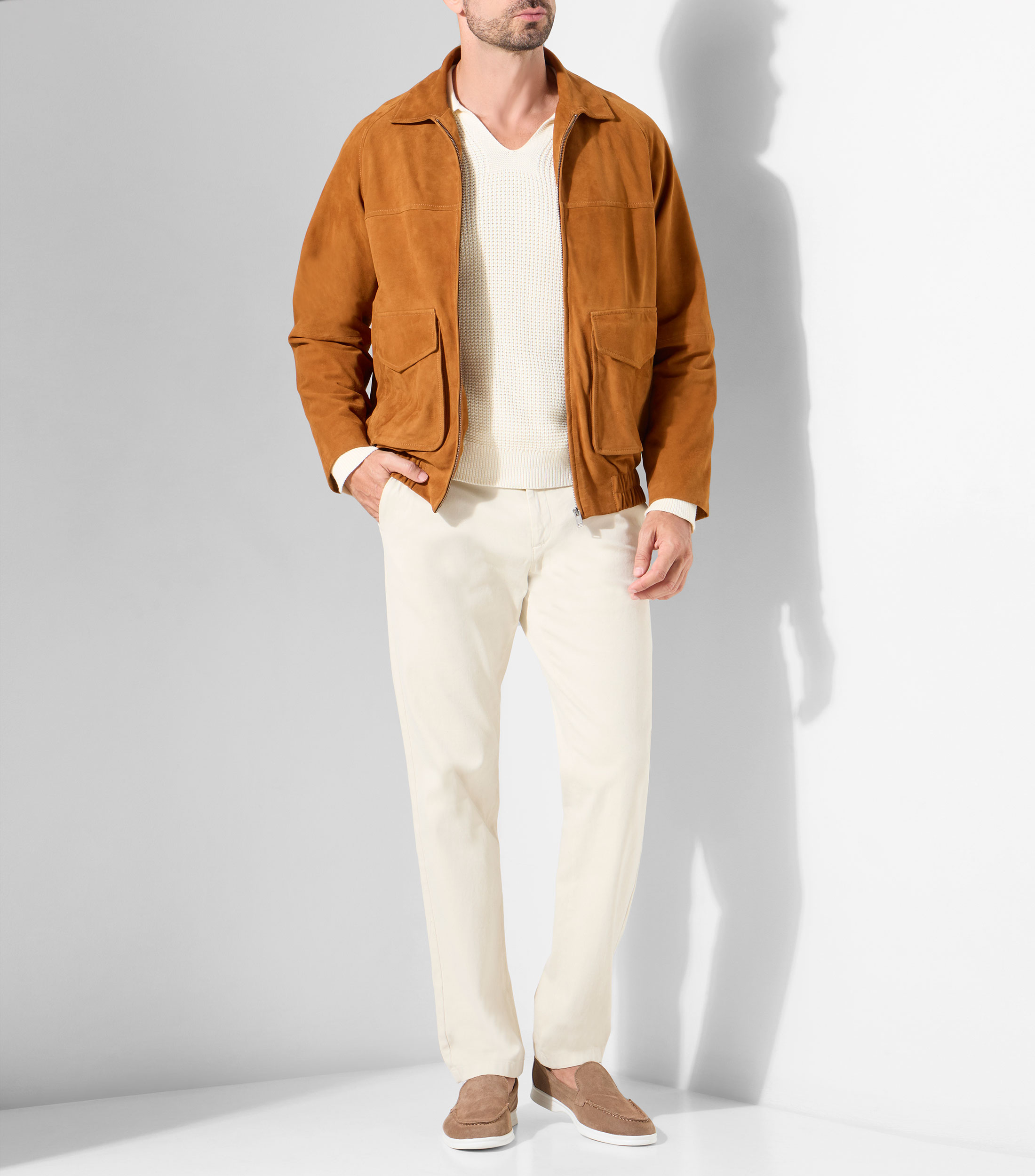 Suéter cuello tipo polo Hombre